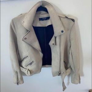 Suede biker jacket